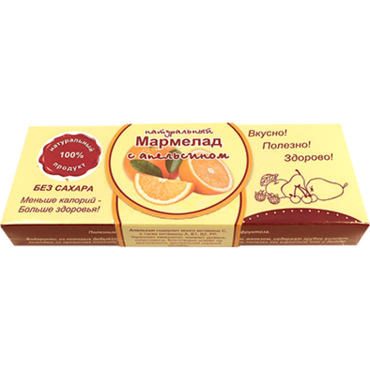 Мармелад натуральный, апельсин 140 гр