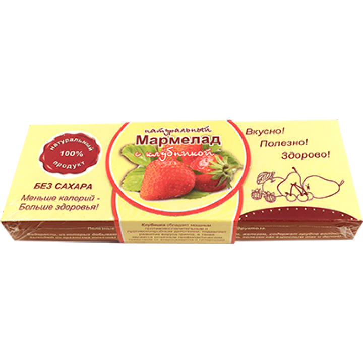 Мармелад натуральный, клубника 140 гр
