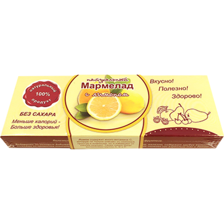 Мармелад натуральный, лимон 140 гр